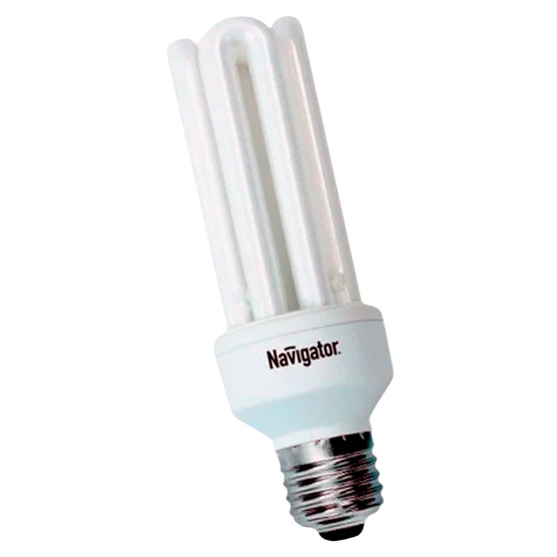 Лампа люминесцентная Navigator 4U E27 20W 4000К 220-240V U-образная (1/12/60)