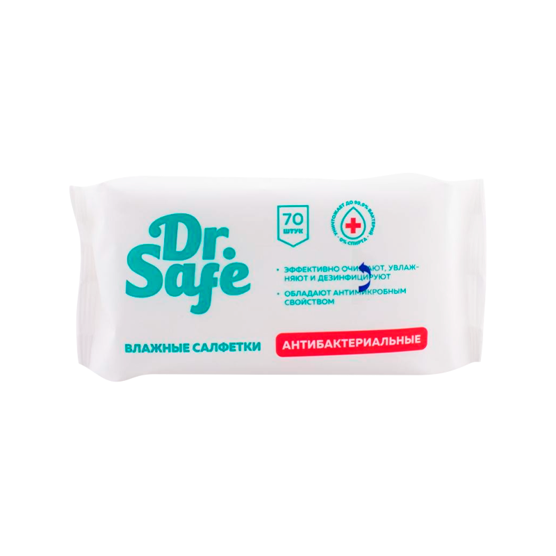 Салфетка Dr.Safe для рук антибакт. 70шт. (1/12)
