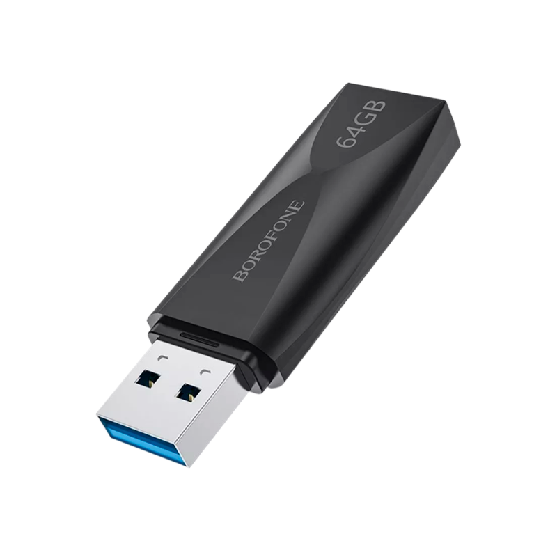 Флеш-накопитель Borofone Wonder BUD4 64GB USB3.0 пластик черный (1/40)