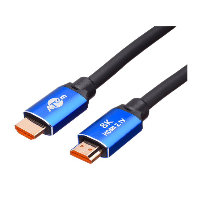 Кабель Atcom HDMI (m)-HDMI (m) 2.0м силикон ver.2.1 8K черный в пакете (1/75)