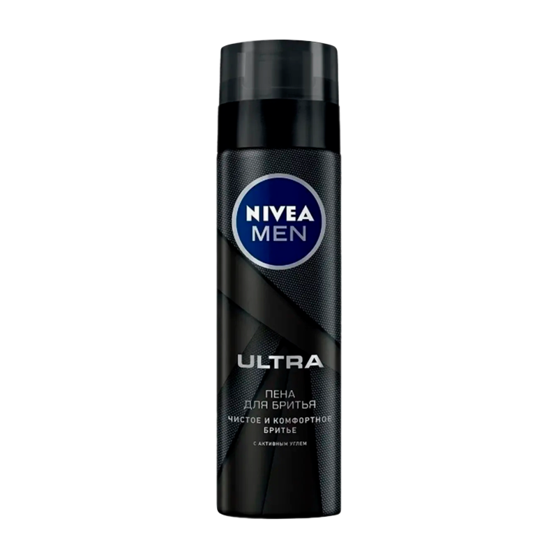 Пена для бритья Nivea ULTRA 200мл с активированным углем (1/12)