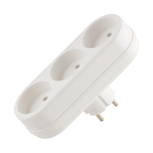 Разветвитель Toker 3L 3р.Б/З белый (1/60)