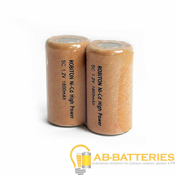 Аккумулятор ROBITON 1800NCSC High Power SR2, в упак 24 шт (2/24/192)