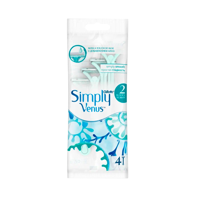 Бритва Gillette VENUS Simply 2 (Satin Care) 2 лезвия ENG 4шт.