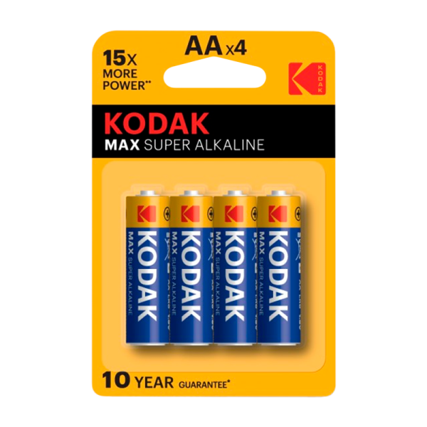 Батарейка Kodak MAX LR6 AA BL4 Alkaline 1.5V (4/80/400/17600)