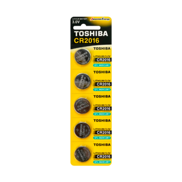 Батарейка Toshiba CR2016 BL5 Lithium 3V (5/100/12000)
