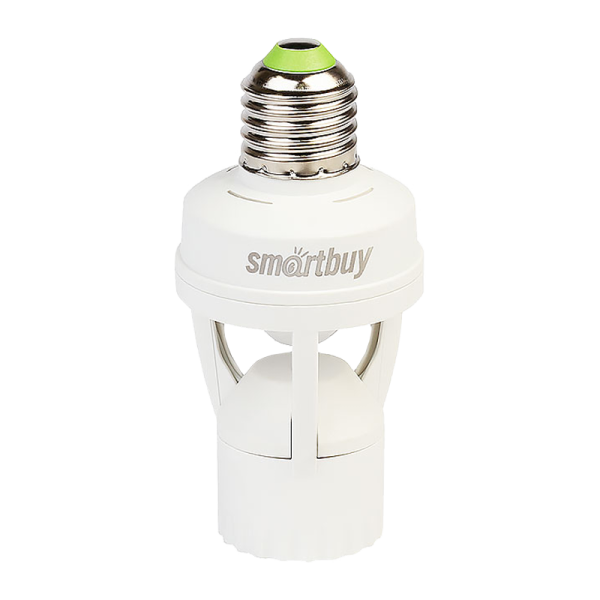 Датчик движения инфракрасный Smartbuy 6м 60W IP20 в патрон E27 белый