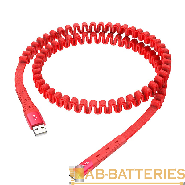 Кабель HOCO U78 USB (m)-Type-C (m) 1.2м 2.1A ткань красный (1/22/220)
