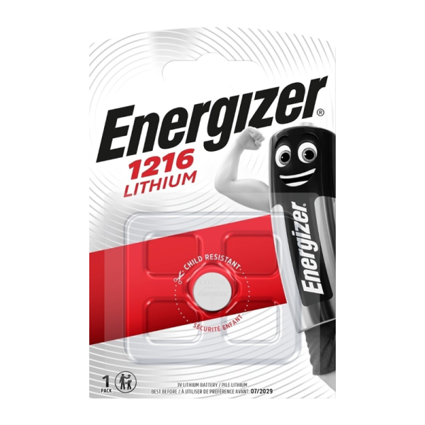 Батарейка Energizer CR1216 BL1 Lithium 3V (1/10/140)