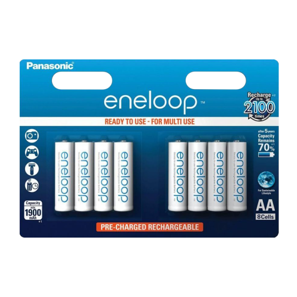 Аккумулятор предзаряженный RTU Panasonic R6 AA BL8 eneloop 2000mAh (8/80)