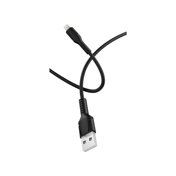 Кабель GoPower GP21L USB (m)-Lightning (m) 1.0м 2.4A силикон черный (1/200/800)