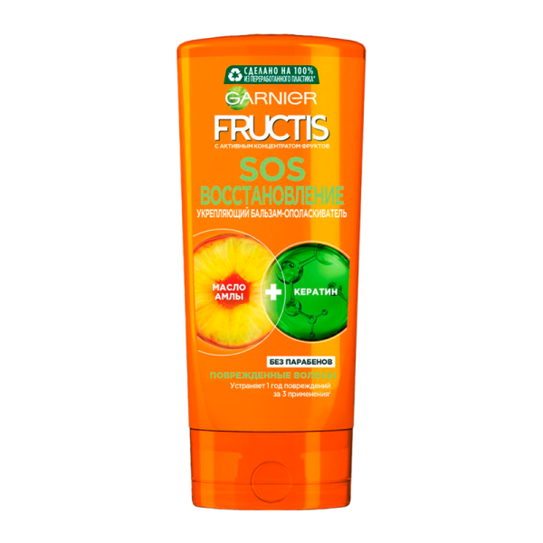 Бальзам для волос Garnier Fructis SOS Восстановление д/секущ кончиков 200мл (1/12)