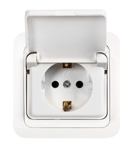 Розетка Smartbuy 2-местная без заземления 10А бежевая, керамика "Марс" (SBE-02i-10-S2-N-c)