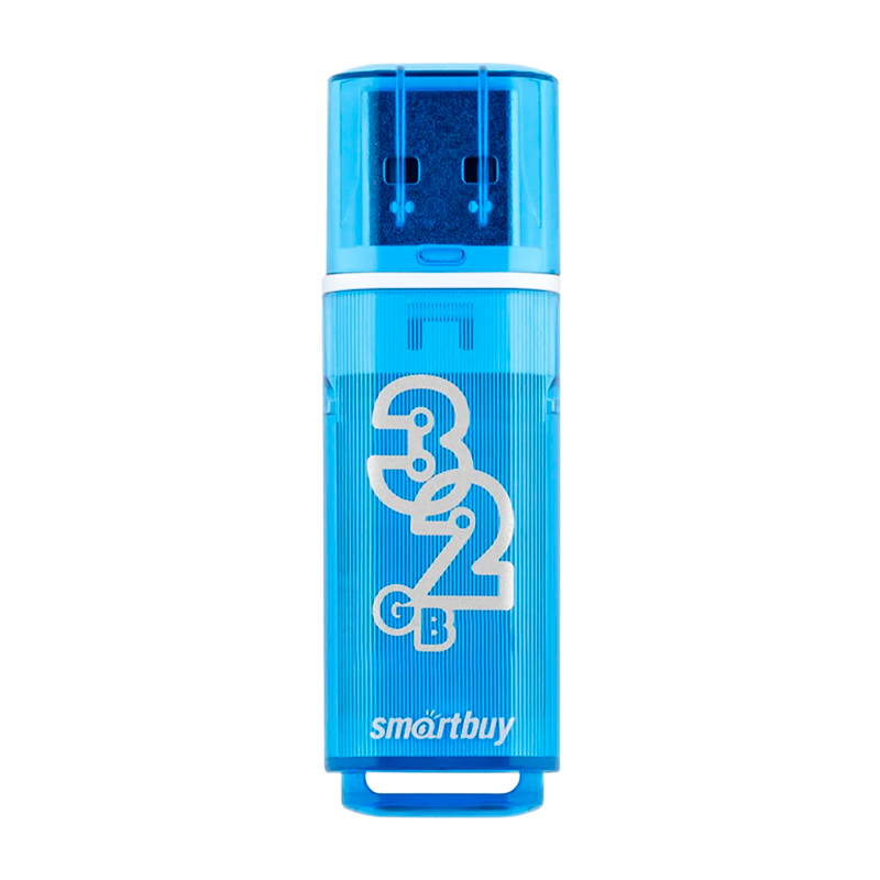Флеш-накопитель Smartbuy Glossy 32GB USB2.0 пластик синий
