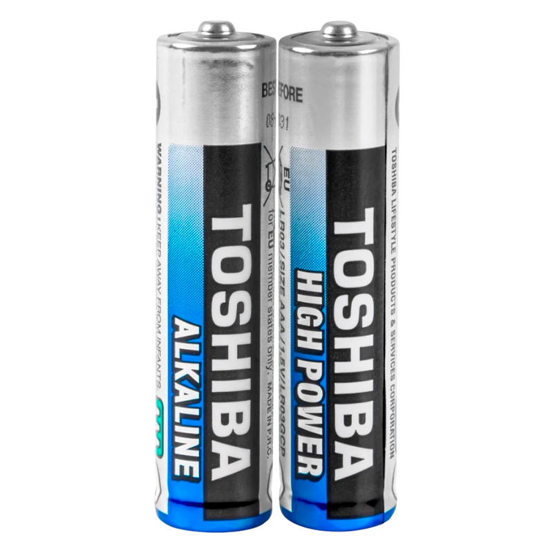Батарейка Toshiba LR03 AAA Shrink 2 Alkaline 1.5V (2/60/1200)