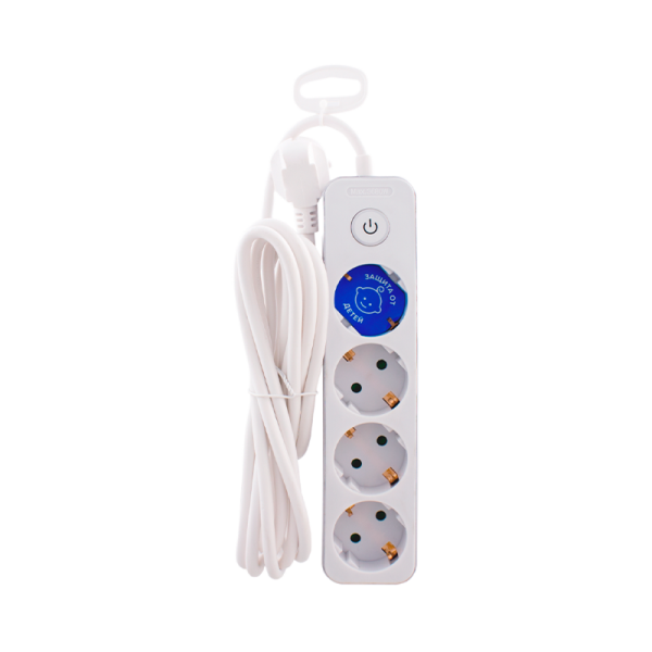 Удлинитель Старт S 4р.Б/З 10A 3.0м с выкл. IP20 белый (1/20)