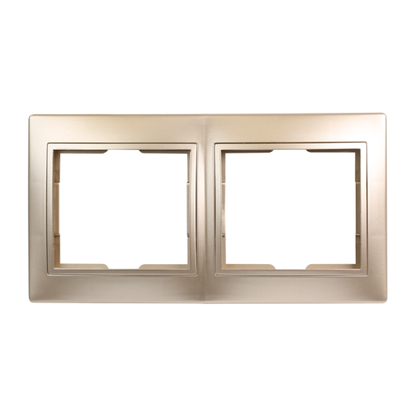 Рамка Smartbuy 2-местная горизонтальная шампань "Венера"