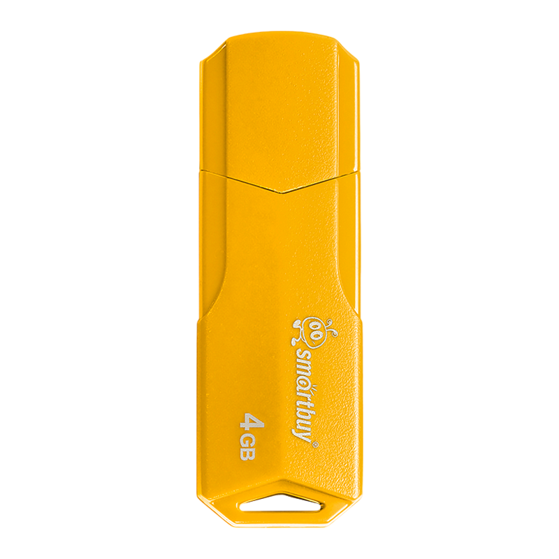 Флеш-накопитель Smartbuy Clue 4GB USB2.0 пластик желтый