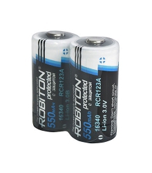 Аккумулятор ROBITON Li16340/3.0 550мАч&nbsp;&nbsp;с защитой SR2 (2/6/300)