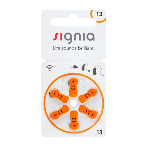 Батарейка Siemens Signia ZA13 BL6 Zinc Air 1.45V (6/60/300)