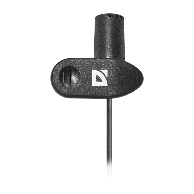 Микрофон Defender MIC-109 конденсаторный 54 дБ 1.8м на прищепке черный (1/50)