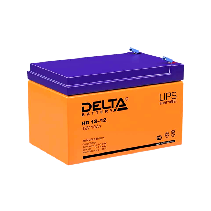 Аккумулятор свинцово-кислотный Delta HR 12-12 12V 12Ah (1/4)