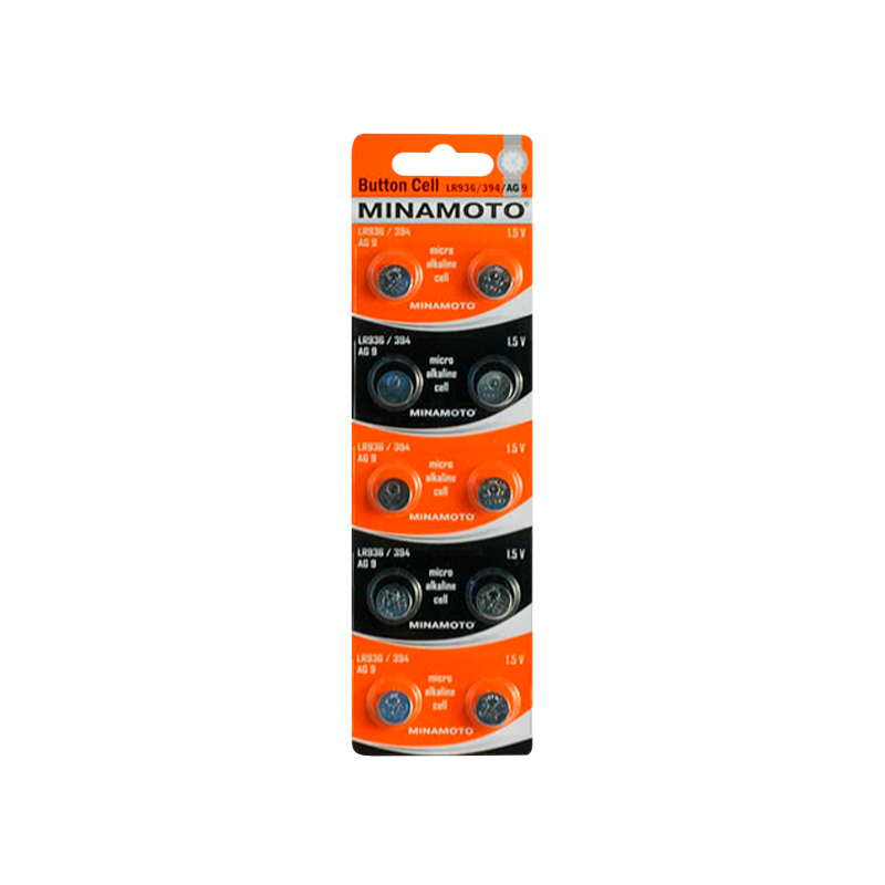 Батарейка Minamoto G9/LR936/LR45/394A/194 BL10 Alkaline 1.5V (10/200/10000)