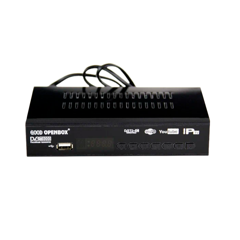 Приставка для цифрового ТВ Openbox T8000 DVB-T/T2 металл черный (1/60)