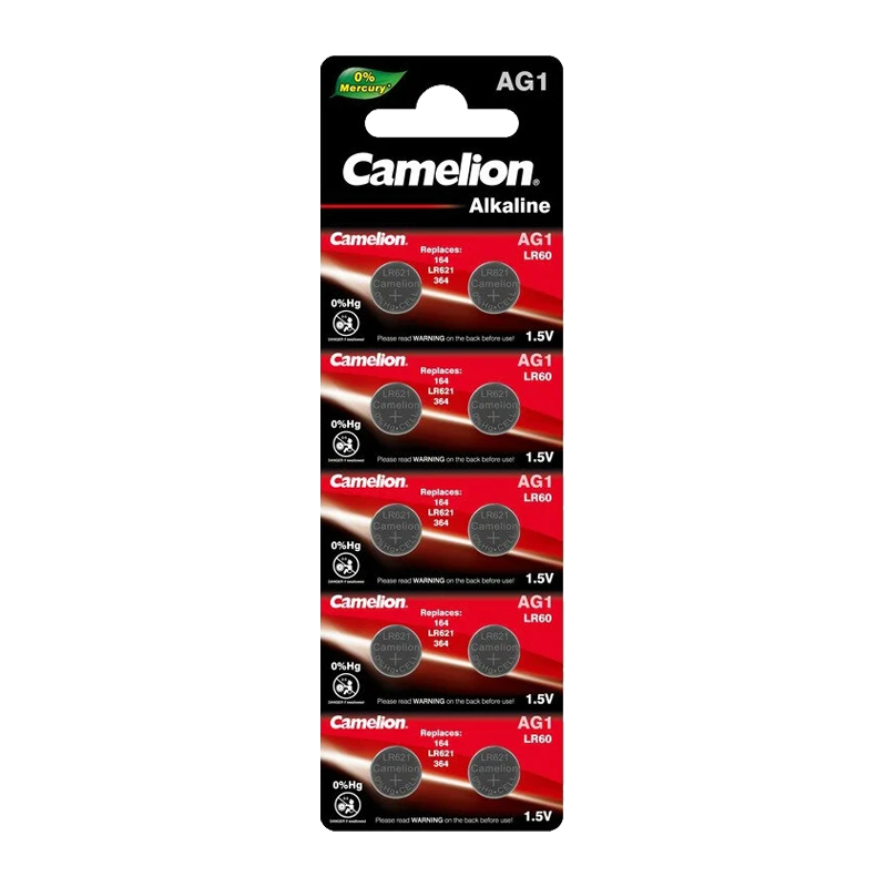 Батарейка Camelion G1/LR621/LR60/364A/164 BL10 Alkaline 1.5V (10/100/3600)