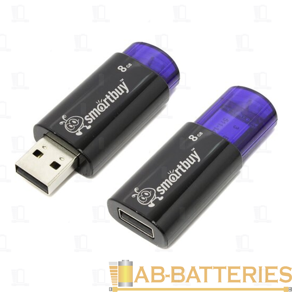 Флеш-накопитель Smartbuy Click 8GB USB2.0 пластик синий