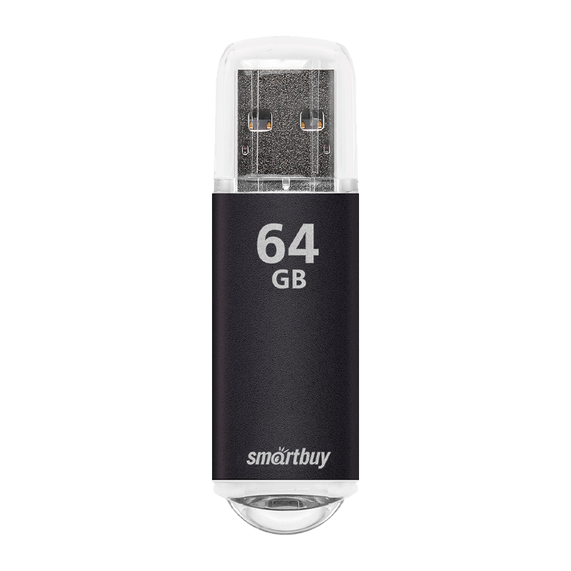 Флеш-накопитель Smartbuy V-Cut 64GB USB2.0 пластик черный