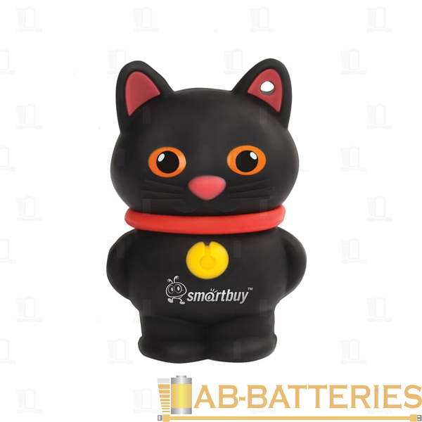 Флеш-накопитель Smartbuy Wild Котенок 16GB USB2.0 силикон черный