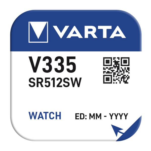 Батарейка Varta 335 (SR512SW) BL1 Silver Oxide 1.55V (1/10/100)