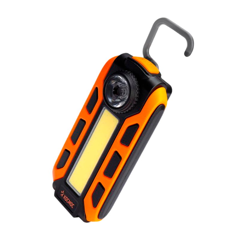 *Фонарь брелок Космос 703B 5W LED+COB от батареек IP53 желтый (1/72/144) 