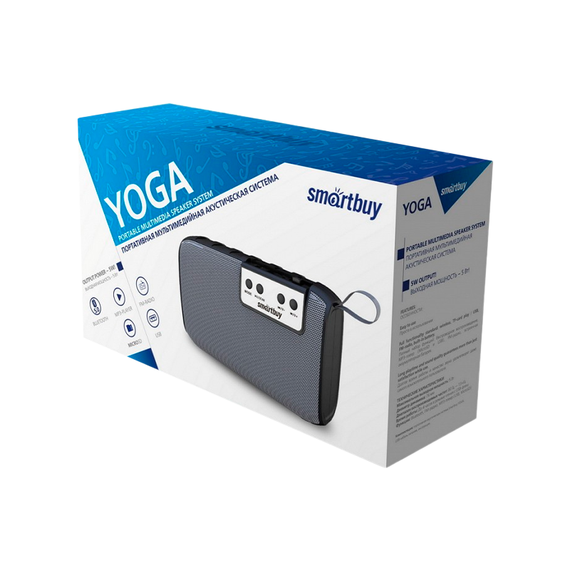 Портативная колонка Smartbuy YOGA bluetooth 5.0 SD FM черный (1/100)