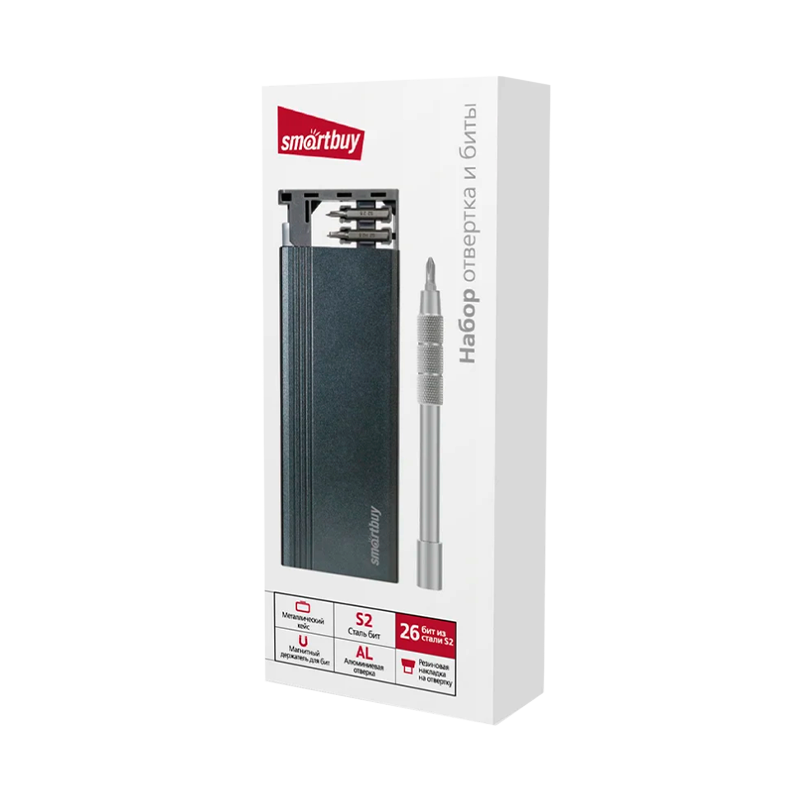 Отвертка Smartbuy ONE Tools с набором насадок 26 предмета S2