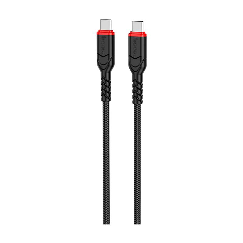 Кабель HOCO X59 Type-C (m)-Type-C (m) 2.0м 3.0A нейлон черный (1/33/330)