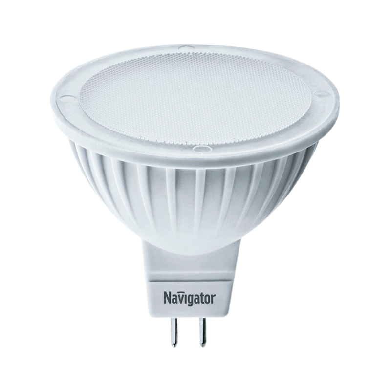 Лампа светодиодная Navigator MR16 GU5.3 1.6W 3000К 12V софит прозрачная (1/10/200)
