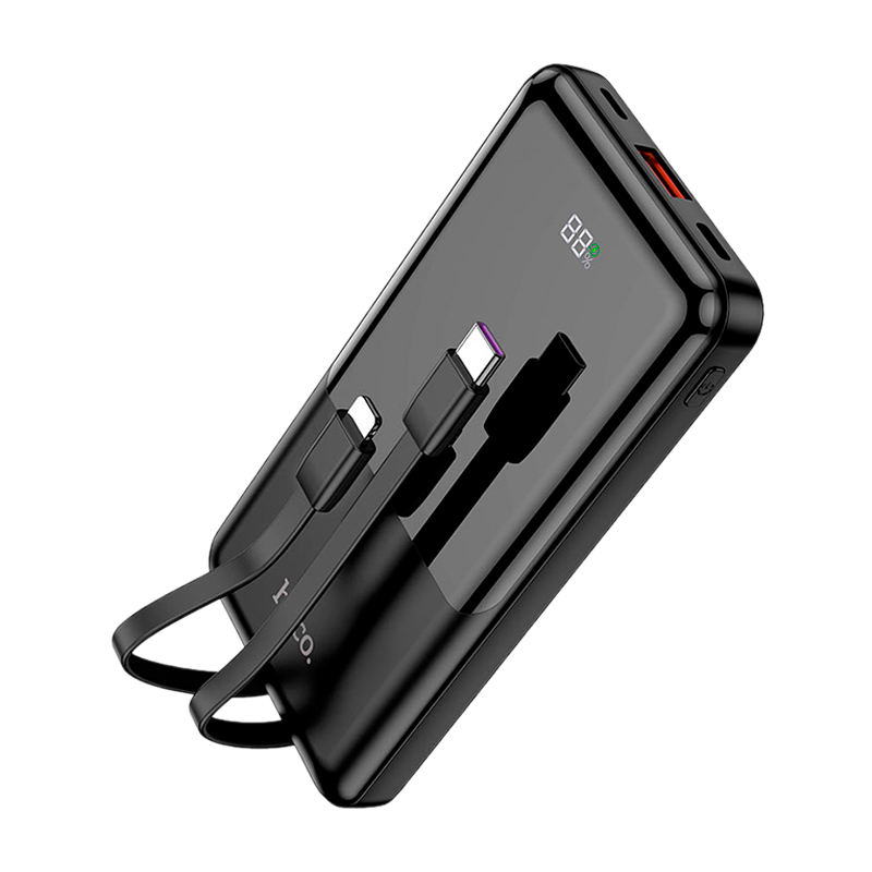 Внешний аккумулятор HOCO Q9 Pro 10000mAh 3.0A 20W 1USB PD3.0 с кабелем Lightning/Type-C черный (1/30