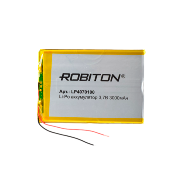 Аккумулятор ROBITON LP4070100 3.7В 3000мАч PK1 (1/10/250)