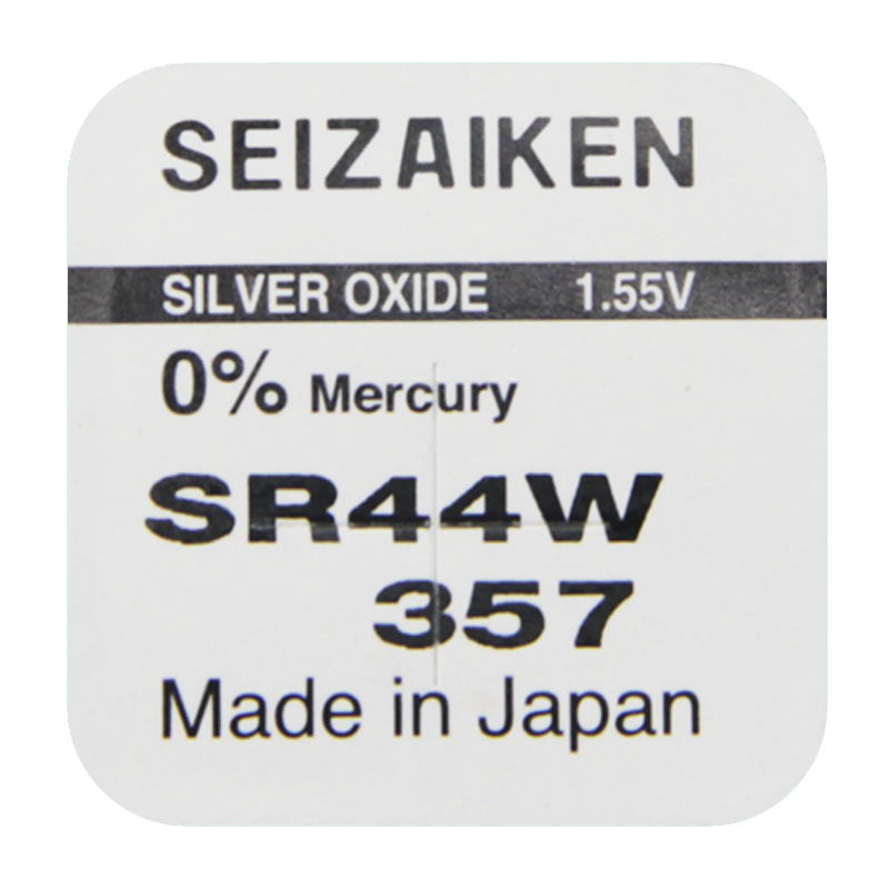 Батарейка SEIZAIKEN 357 (SR44W) Silver Oxide 1.55V (1/10/100/1000)
