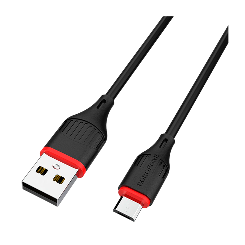 Кабель Borofone BX73 USB (m)-2хType-C/Lightning 1.0м 60W ПВХ черный