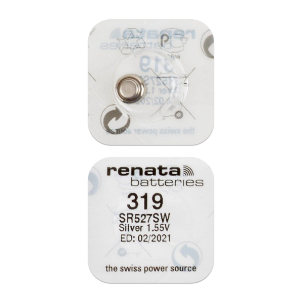 Батарейка Renata 319 (SR527SW) Silver Oxide 1.55V (1/10/100)
