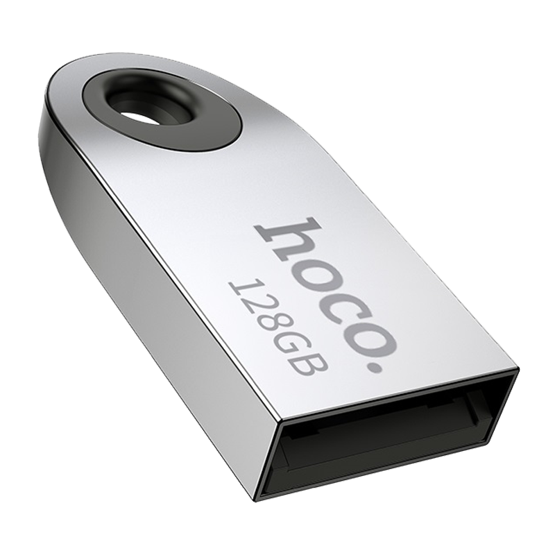 Флеш-накопитель HOCO UD9 128GB USB2.0 металл серебряный (1/80)