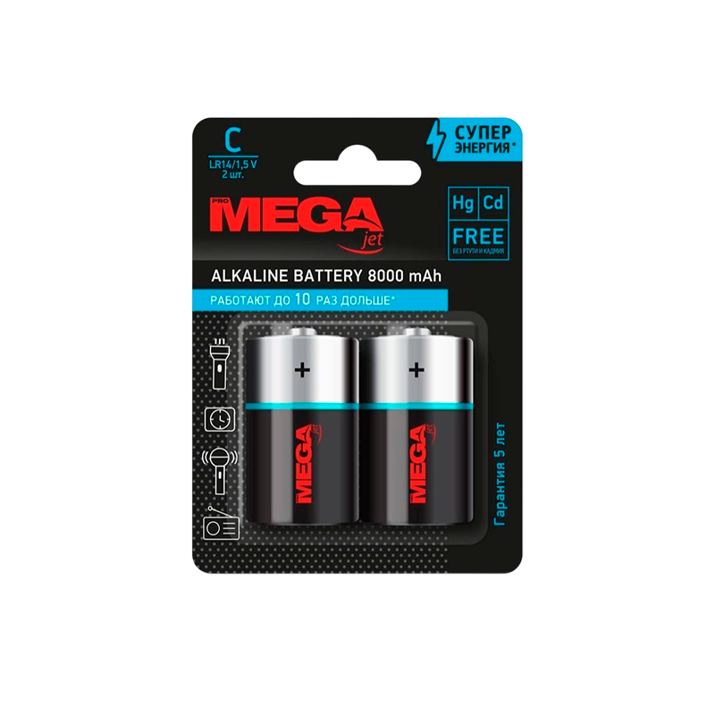 Батарейка Promega LR14 C BL2 Alkaline 1.5V (2/12/192/7680)