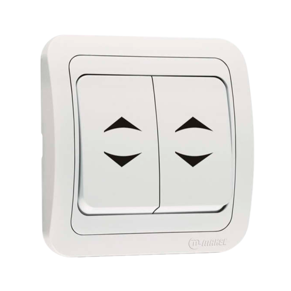 Выключатель Makel Mimoza 2-клав.10A пластик проходной белый 12026MK