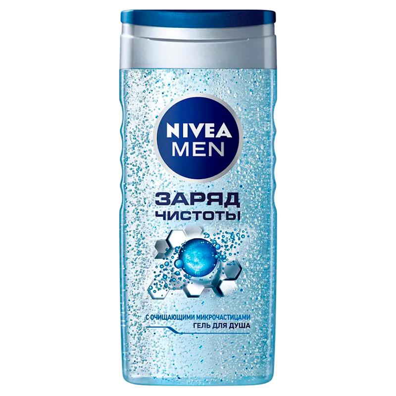 Гель для душа мужской Nivea Заряд Чистоты 250мл (1/12)