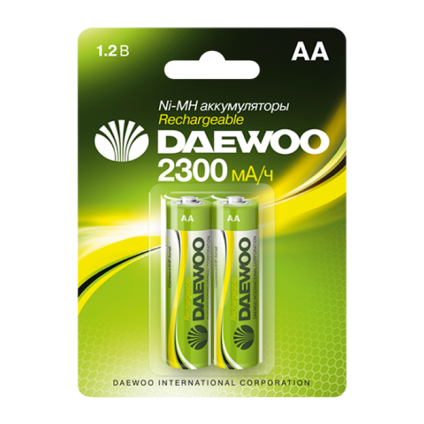Аккумулятор бытовой Daewoo HR6 AA BL2 NI-MH 2300mAh (2/20/100)