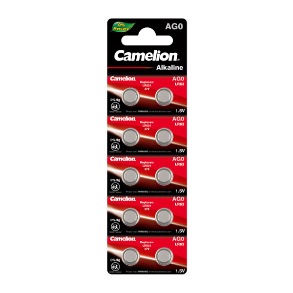 Батарейка Camelion G0/LR521/LR63/LR50/379A/179 BL10 Alkaline (10/100/3600)