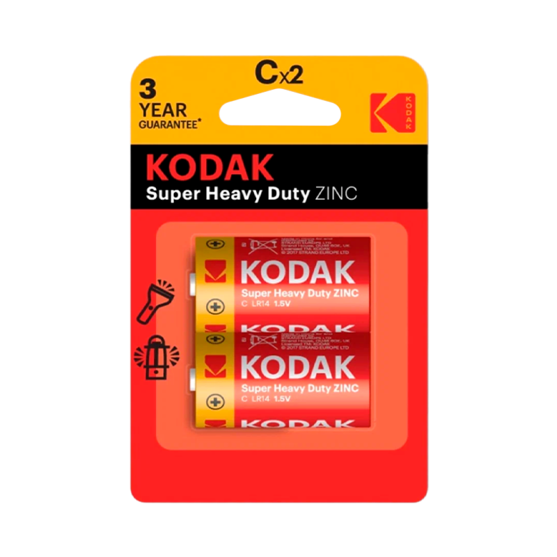 Батарейка Kodak Extra R14 C BL2 Heavy Duty 1.5V (2/20/200/7200)